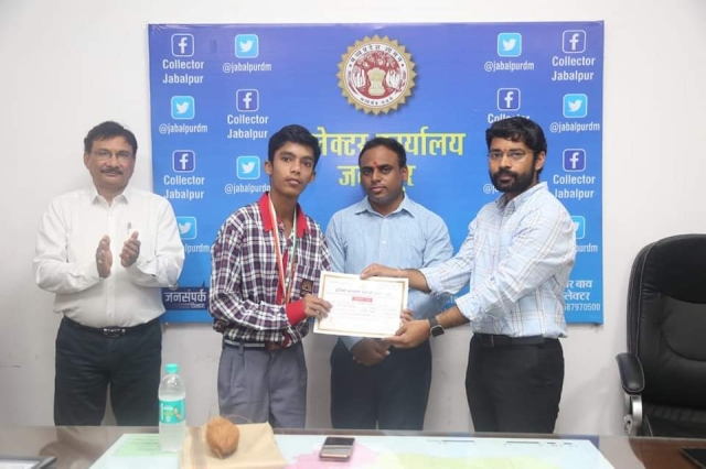 PSY Meritorious honor in Jabalpur Collectorate
